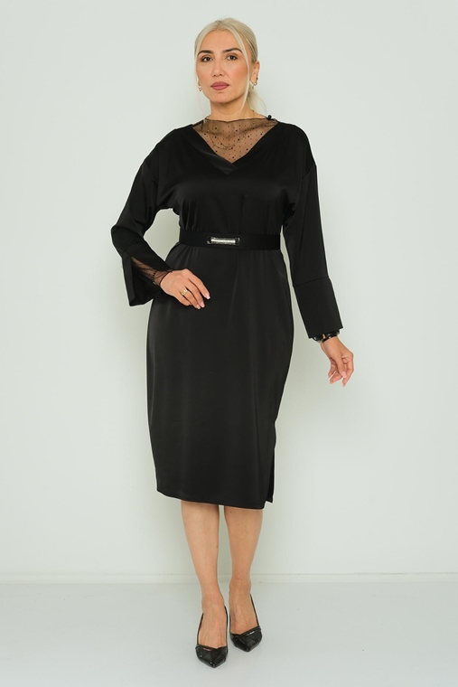 Mac Park Casual Dress Black Brown