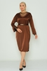 Mac Park Casual Dress Black Brown Brown