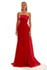 Hot Contact Night Wear Evening Dresses Black-Ecru Red