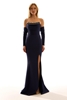 Hot Contact Night Wear Evening Dresses Black Red Navy Ecru Powder темно синий