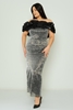 Odrella Night Wear Evening Dress Black Silver Beige Copper Mink Powder indigo Mint Emerald Lavender Gümüş