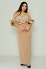 Odrella Night Wear Evening Dress Fuchsia Sax Stone Black-White Peanut Цвет камня