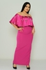 Odrella Night Wear Evening Dress Black Fuchsia Caramel Stone Fuşya