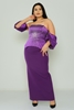 Odrella Night Wear Evening Dress Black Mink Purple Caramel Mor