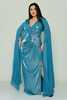 Elit Bella Night Wear Evening Dress Black Beige Turquoise Turkuaz