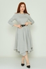 Favori Knee Lenght Long Sleeve Casual Casual Dresses Black Grey Anthracite Grey