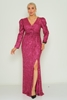 Odrella Night Wear Evening Dress Black Beige Fuchsia Sax фуксия