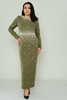 Odrella Night Wear Evening Dress Sax Emerald Haki