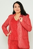 Pole & Pole Casual Plus Size Jackets Jackets Black Red Sax Black-Silver Beige-Silver Kırmızı