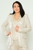 Pole & Pole Casual Plus Size Jackets Jackets Black Red Sax Black-Silver Beige-Silver Bej - Gümüş