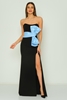 Hot Contact Night Wear Evening Dresses Black Blue Ecru Powder Black-Blue Black-Fuchsia Black-Ecru Черный - синий