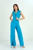 Joymiss Casual Jumpsuits Black Blue Beige Ecru Pomegranate Flower Peanut Blue