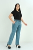 Mosento High Waist Street Wear Denim Trousers Black Blue Green Tile Khaki Purple أخضر