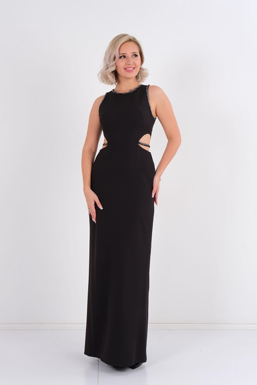 Alinçe Night Wear Evening Dresses Black Pink Navy Ecru