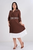 Prety Women Casual Dress Black Brown Beige بنى