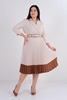 Prety Women Casual Dress Black Brown Beige اللون البيج