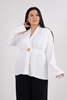 Joymiss Casual Plus Size Jackets Jackets Black Ecru البيج الرمادي