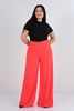 Excuse High Waist Casual Trousers Ecru Pomegranate Flower زهرة الرمان