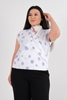 Prety Women Casual Plus Size Blouse Black Blue Lilac أرجواني