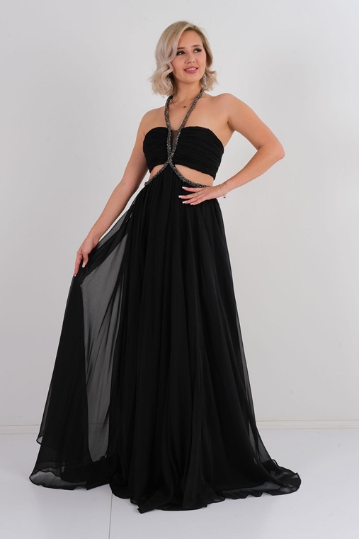 Alinçe Night Wear Evening Dresses Black Grey Lilac