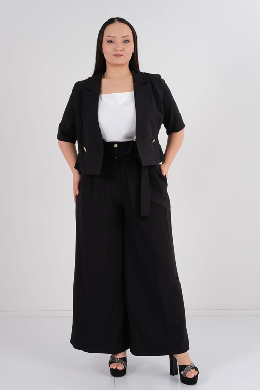 Modamila Casual Plus Size Suits Black Blue Sax Emerald