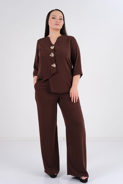 Modamila Casual Plus Size Suits Black Brown Bordeux Beige