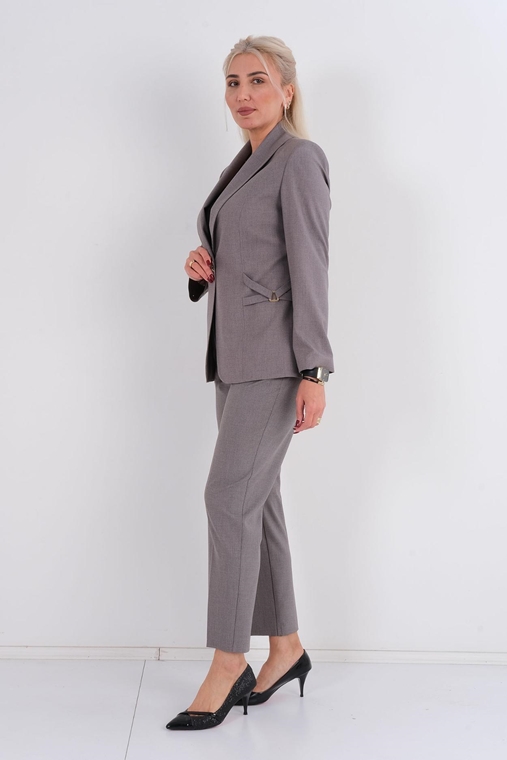 HKN Casual Plus Size Suits Brown Navy indigo