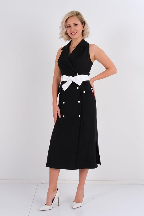 Milestone Casual Dresses Black Ecru