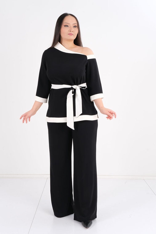 Modamila Casual Plus Size Suits Black Brown Bordeux