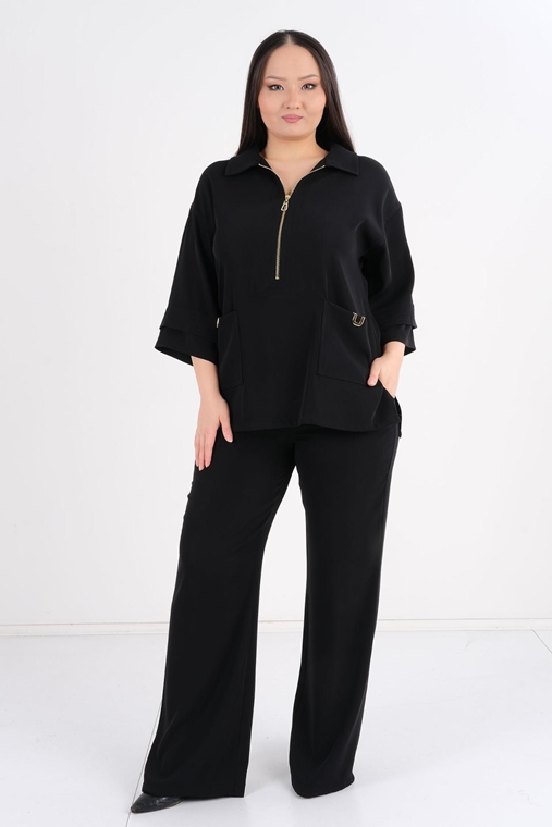 Modamila Casual Plus Size Suits Black Blue Bordeux Beige