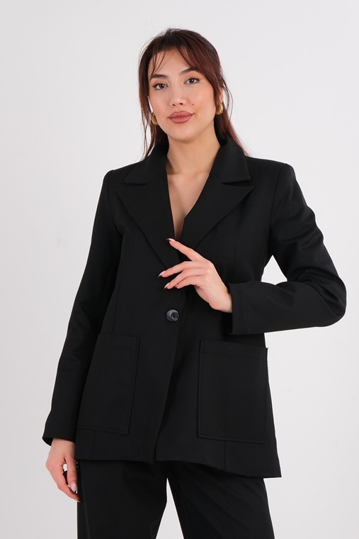 Airport Blazer Casual Jackets Black Mink