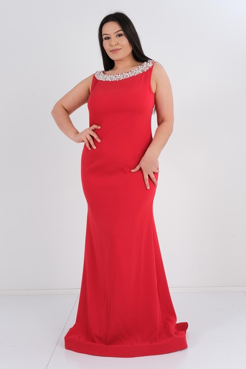 Odrella Night Wear Evening Dress Red